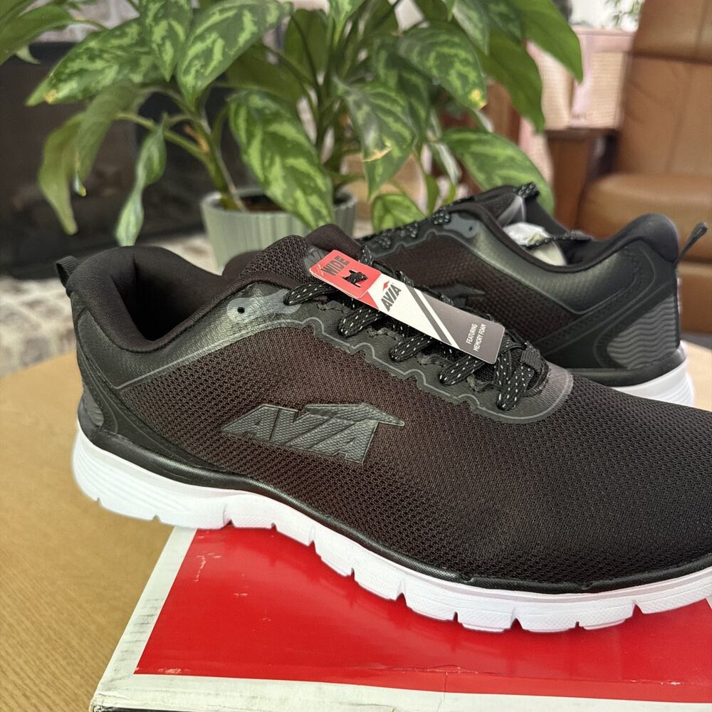 Avia Avi-Factor 2.0 Mens 11.5 Wide Black Asphalt Sneakers NWT AA50062MBV